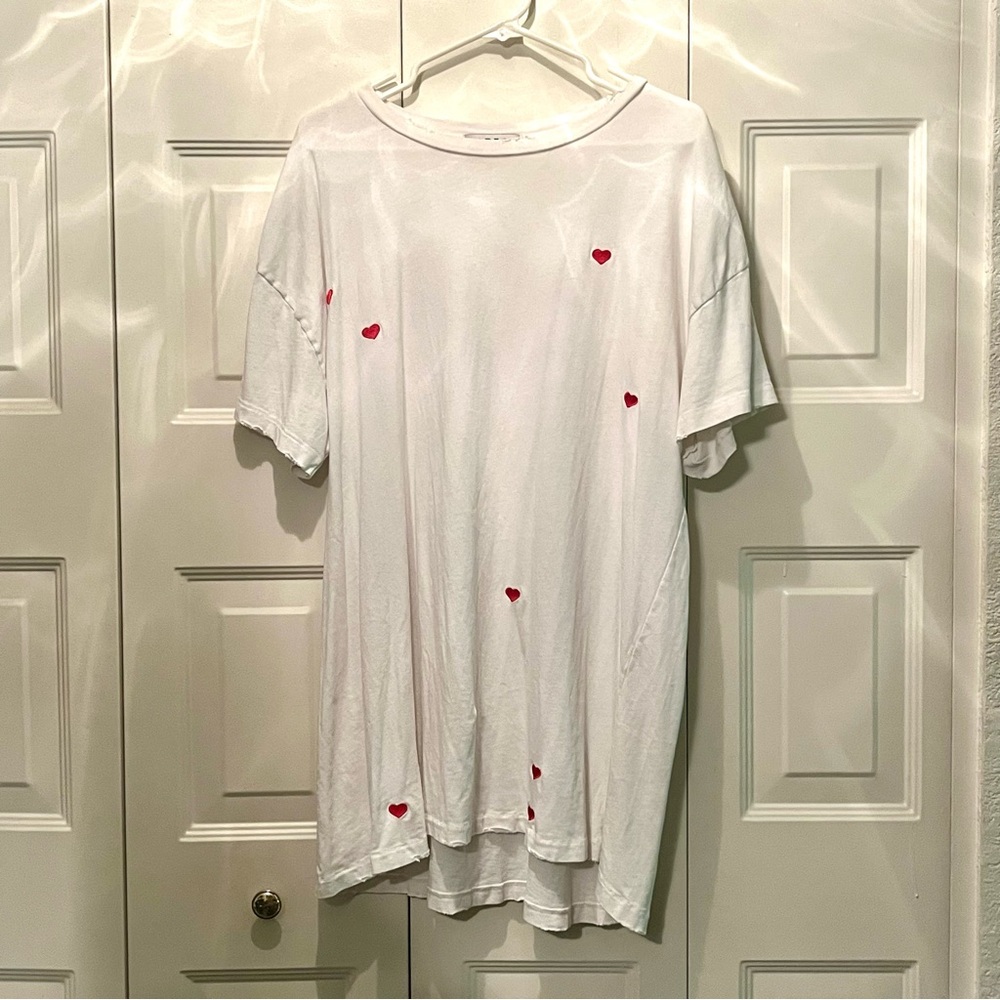 Wildfox heart distressed t-shirt dress